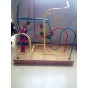 Vintage Tree Bead Traveler Wooden Multicolor Bead Maze Learning Toy for 1 Year+